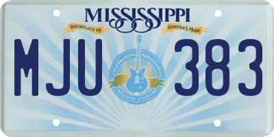 MS license plate MJU383