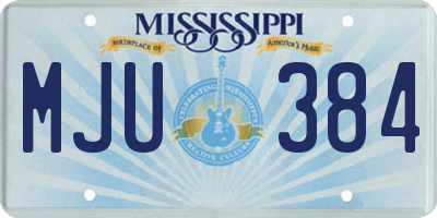MS license plate MJU384