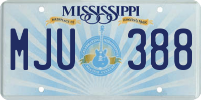 MS license plate MJU388