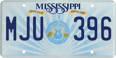 MS license plate MJU396