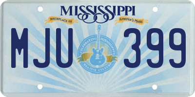MS license plate MJU399