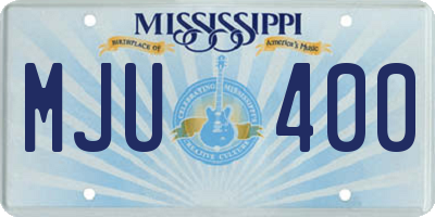 MS license plate MJU400