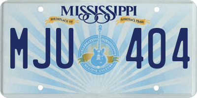 MS license plate MJU404