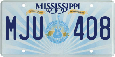 MS license plate MJU408