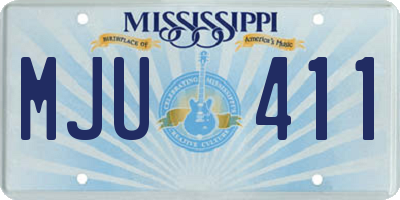 MS license plate MJU411