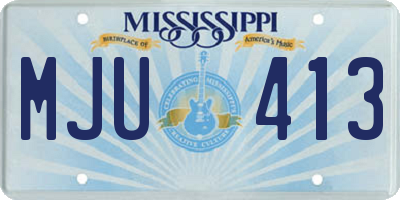 MS license plate MJU413