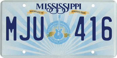 MS license plate MJU416