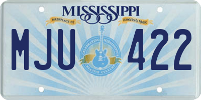 MS license plate MJU422