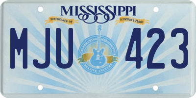 MS license plate MJU423
