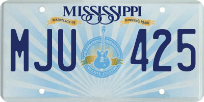 MS license plate MJU425