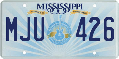 MS license plate MJU426