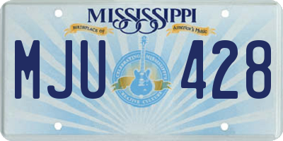 MS license plate MJU428