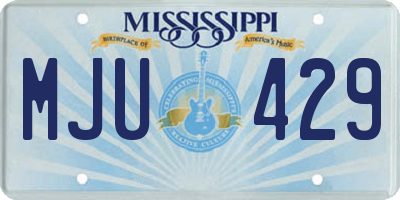 MS license plate MJU429