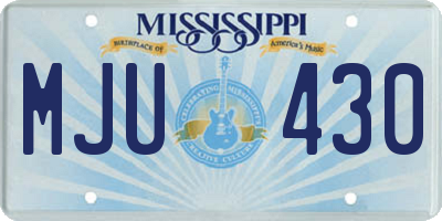 MS license plate MJU430