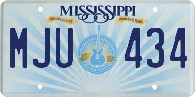 MS license plate MJU434