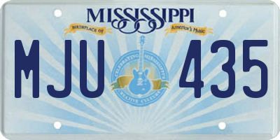 MS license plate MJU435