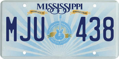 MS license plate MJU438