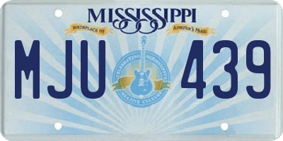 MS license plate MJU439