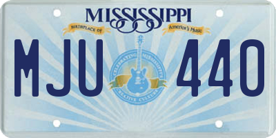 MS license plate MJU440