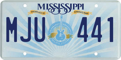 MS license plate MJU441