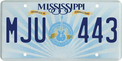 MS license plate MJU443