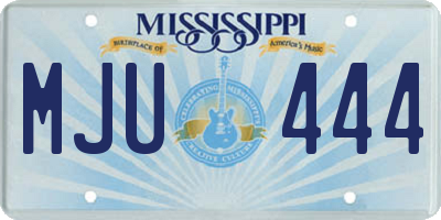 MS license plate MJU444