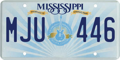MS license plate MJU446