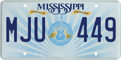 MS license plate MJU449