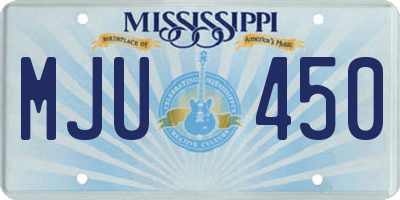 MS license plate MJU450