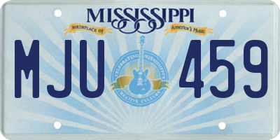 MS license plate MJU459