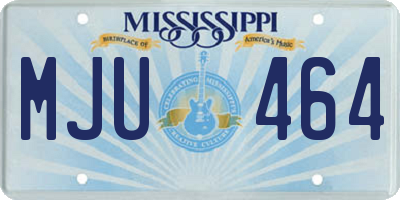 MS license plate MJU464