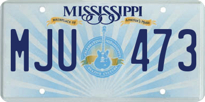 MS license plate MJU473