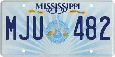 MS license plate MJU482