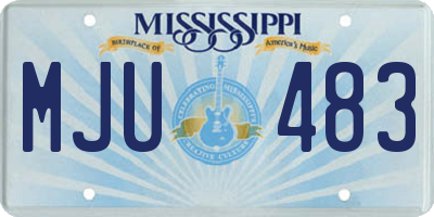 MS license plate MJU483