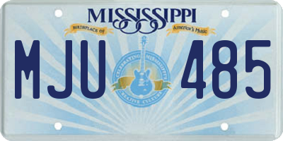 MS license plate MJU485
