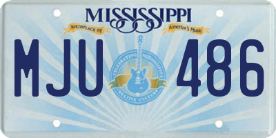 MS license plate MJU486