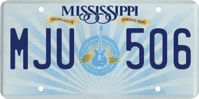 MS license plate MJU506