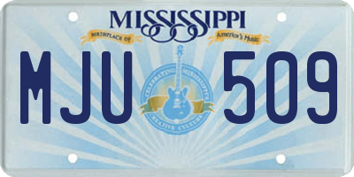 MS license plate MJU509