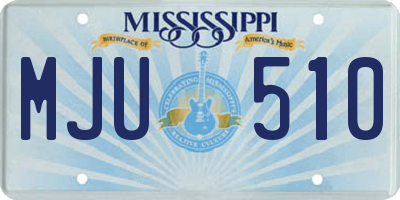 MS license plate MJU510