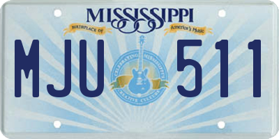 MS license plate MJU511