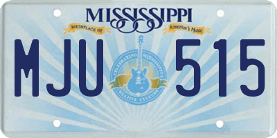 MS license plate MJU515