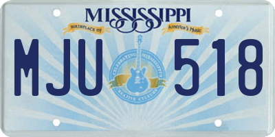 MS license plate MJU518