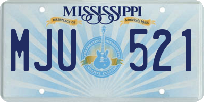 MS license plate MJU521