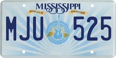MS license plate MJU525
