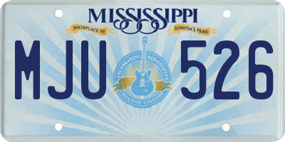 MS license plate MJU526