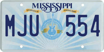 MS license plate MJU554