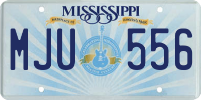 MS license plate MJU556