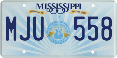 MS license plate MJU558