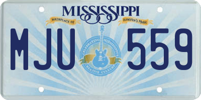 MS license plate MJU559