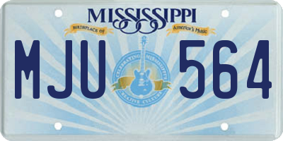 MS license plate MJU564